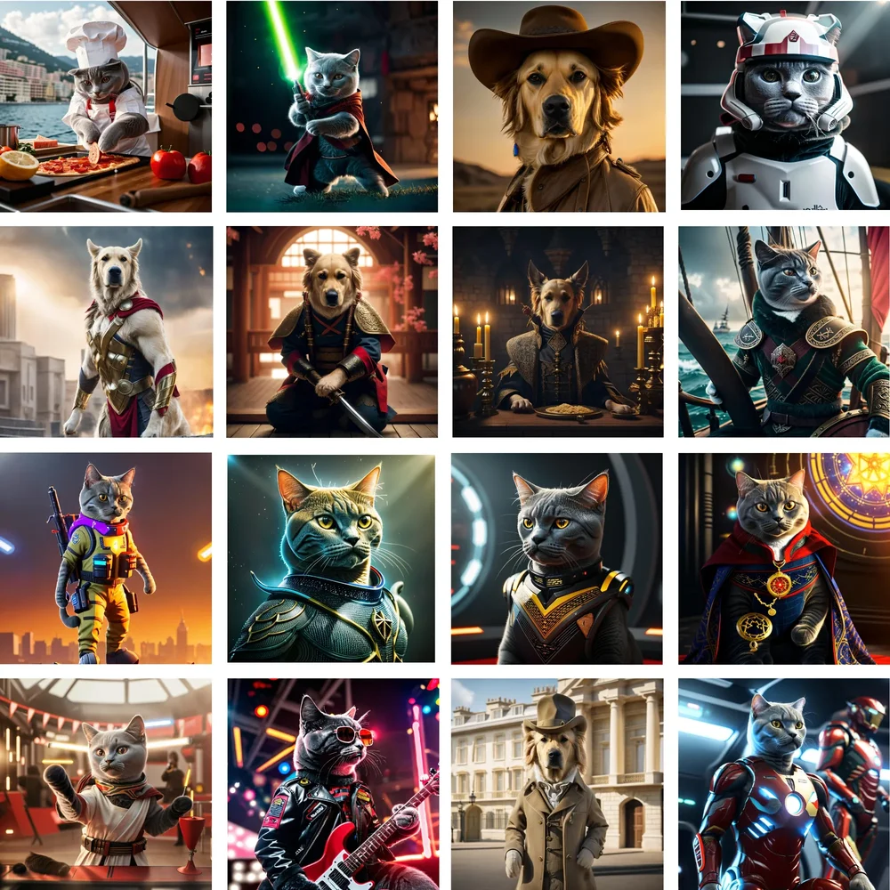 AI Pet Photos - инструмент для создания портретов домашних животных.
