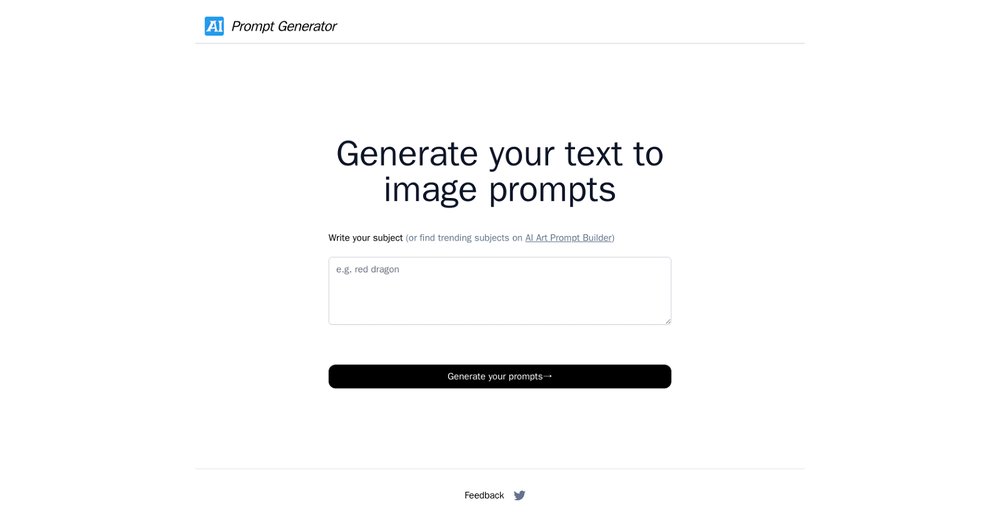 Приложение искусственного интеллекта AI Prompt Generator