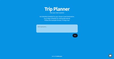Приложение искусственного интеллекта AI Trip Planner