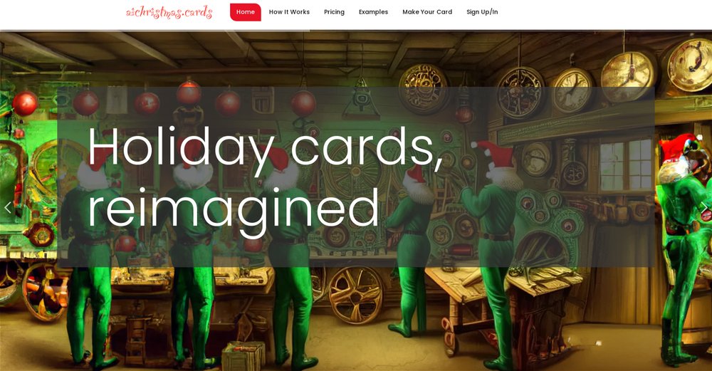 Приложение искусственного интеллекта AIchristmascards