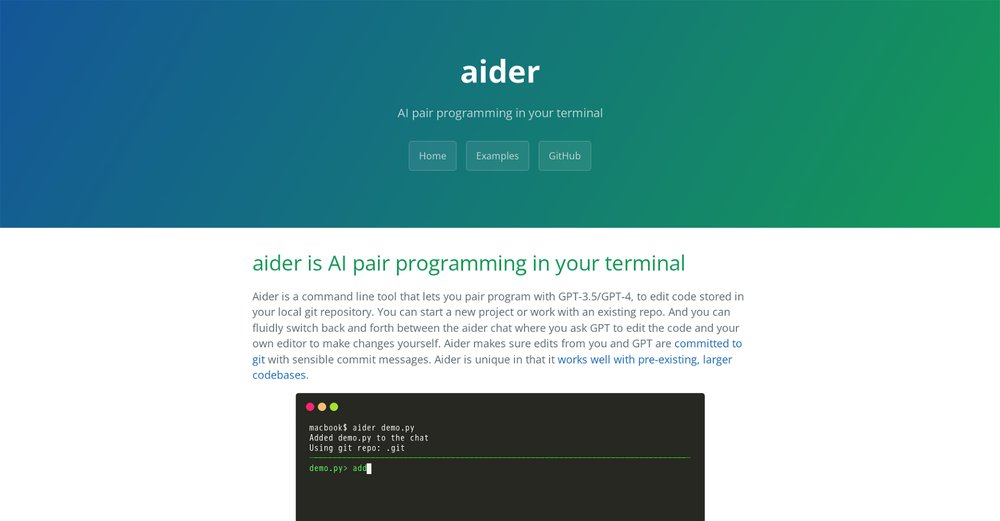 Приложение искусственного интеллекта Aider Chat
