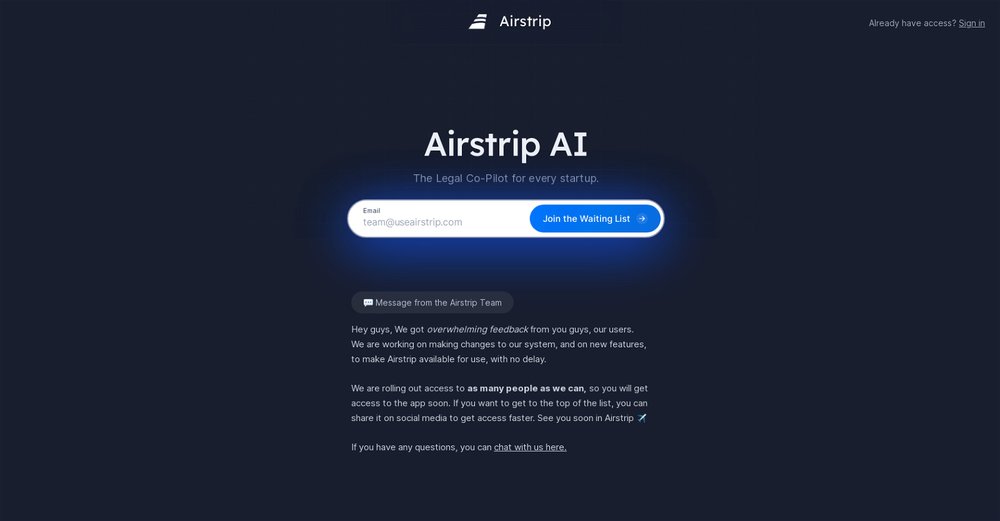 Приложение искусственного интеллекта Airstrip AI
