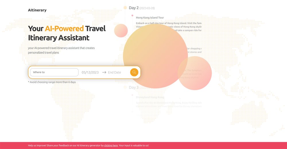 Приложение искусственного интеллекта AItinerary