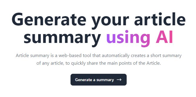 Article Summary - создает сводки статей на арабском, английском и французском языках по url-адресу.