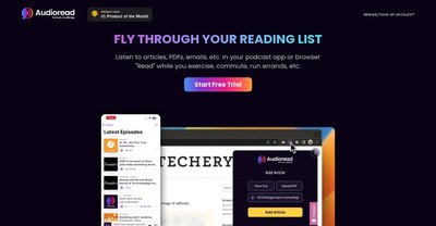 Приложение искусственного интеллекта Audioread.com