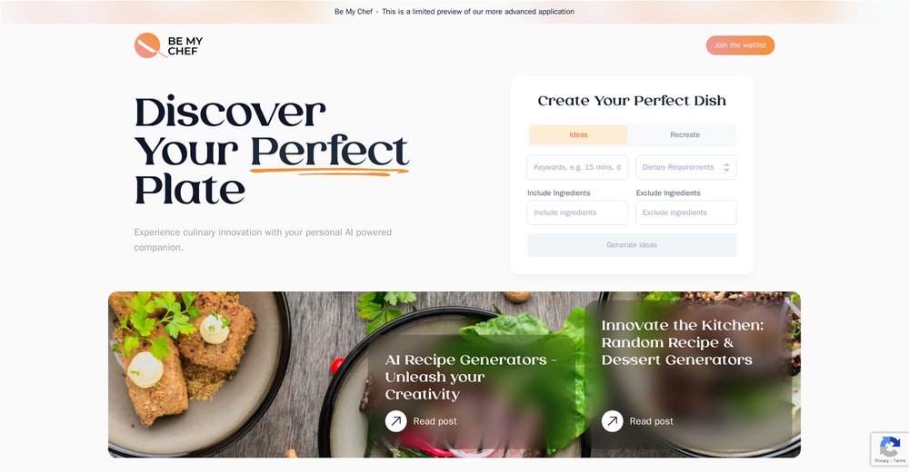 Приложение искусственного интеллекта Be My Chef