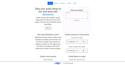 Приложение искусственного интеллекта Beatsbrew