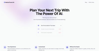 Приложение искусственного интеллекта Bettertravel