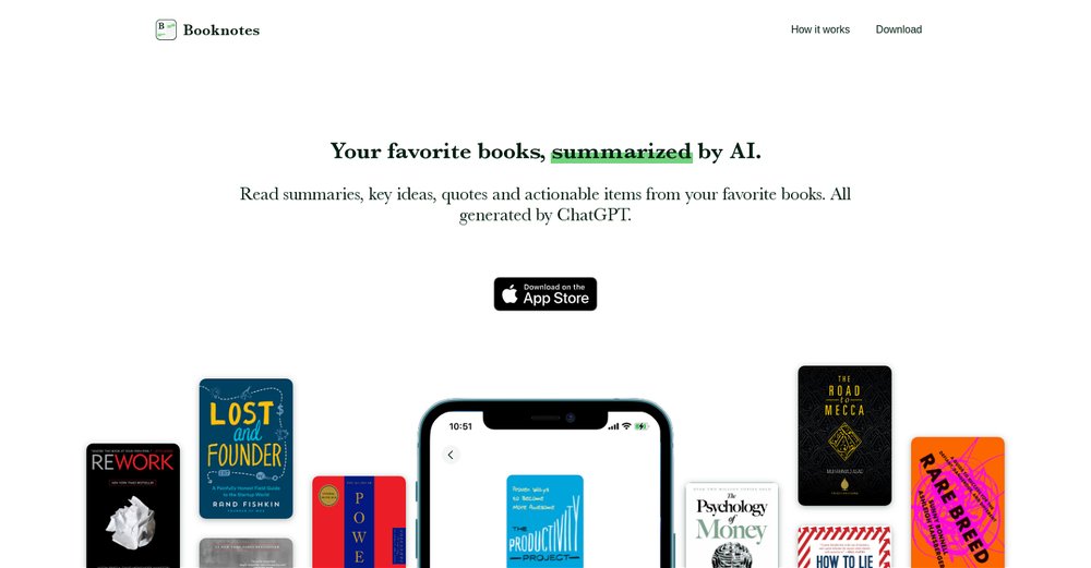 Приложение искусственного интеллекта Booknotes