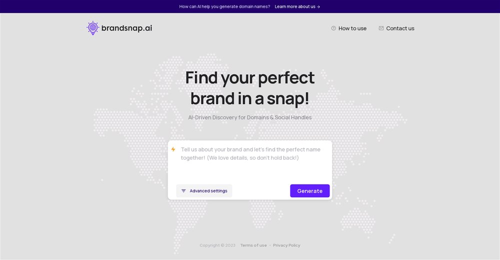 Приложение искусственного интеллекта Brandsnap