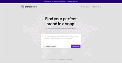 Приложение искусственного интеллекта Brandsnap