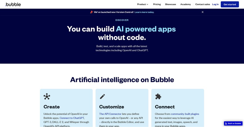 Приложение искусственного интеллекта Bubble