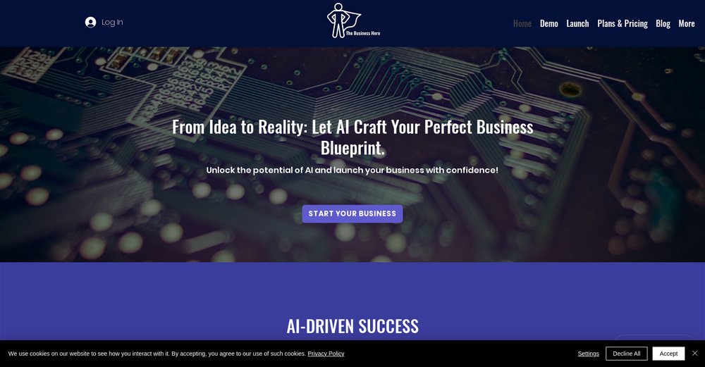 Приложение искусственного интеллекта Business Hero