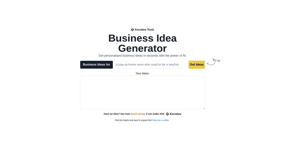 Приложение искусственного интеллекта Business Idea Generator