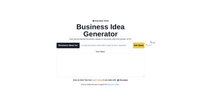 Приложение искусственного интеллекта Business Idea Generator