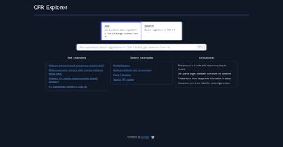 Приложение искусственного интеллекта CFRexplorer