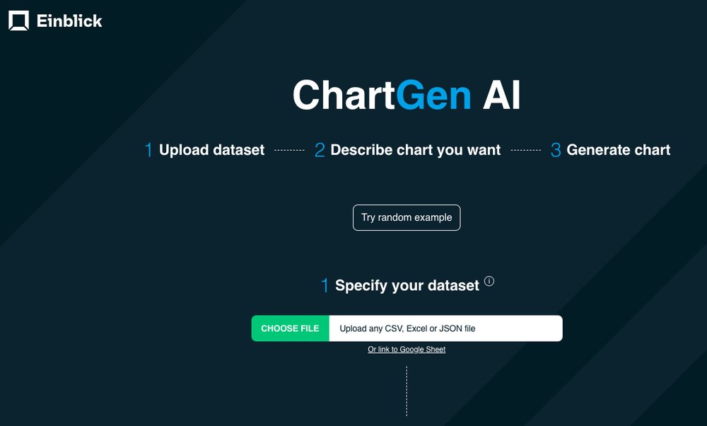 ChartGen AI - инструмент для создания диаграмм из наборов данных.