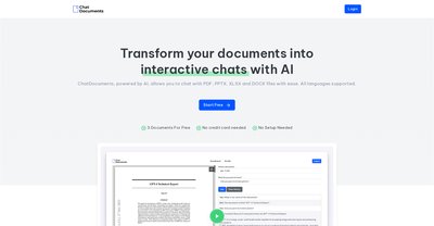 Приложение искусственного интеллекта Chat Documents