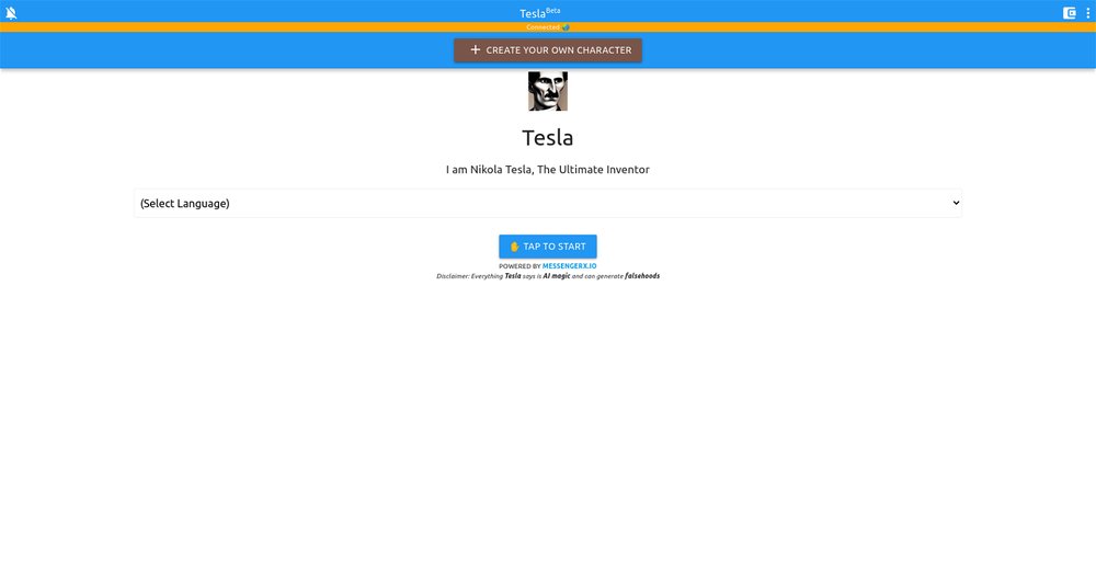 Приложение искусственного интеллекта Chat with Tesla
