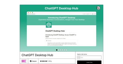 Приложение искусственного интеллекта ChatGPT Desktop Hub