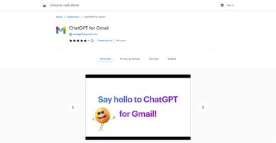 Приложение искусственного интеллекта ChatGPT for Gmail