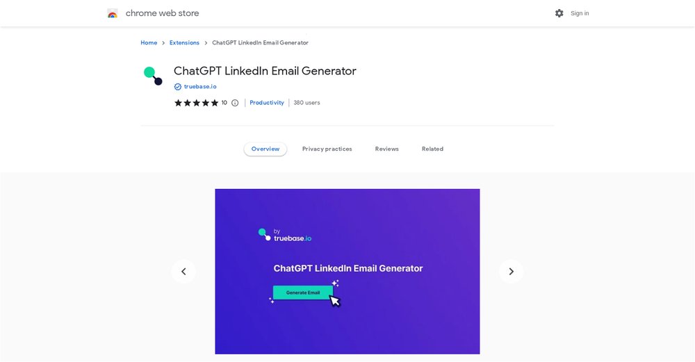 Приложение искусственного интеллекта ChatGPT LinkedIn Email Generator