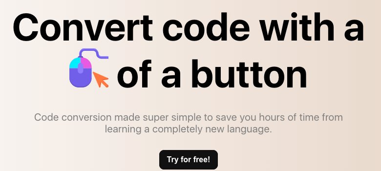 CodeConvert AI - инструмент для автоматизации преобразования кода между языками программирования.