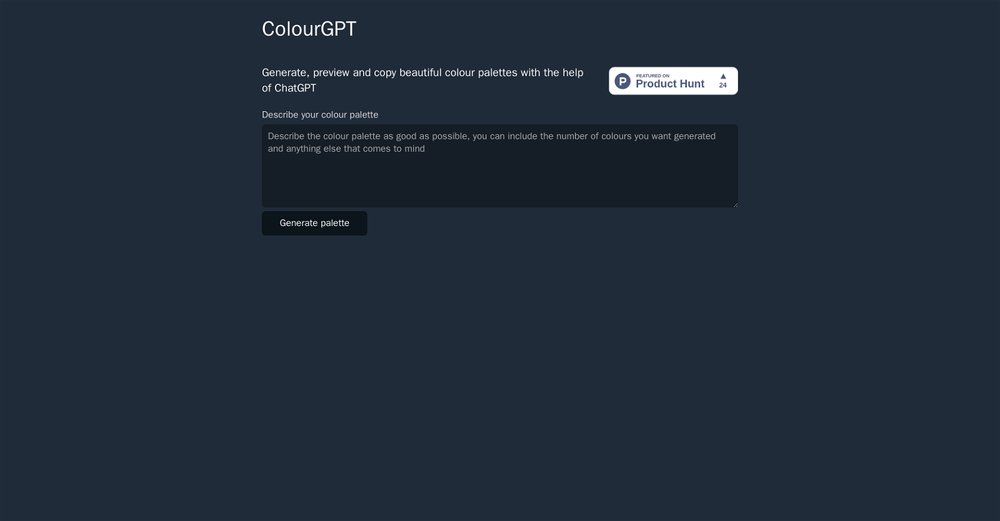 Приложение искусственного интеллекта ColourGPT