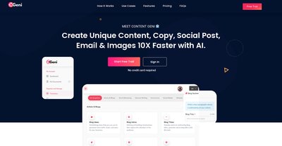 Приложение искусственного интеллекта ContentGeni