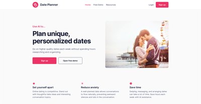 Приложение искусственного интеллекта DatePlanner