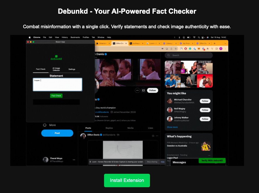Debunkd - расширение google chrome для проверки фактов и детектора изображений.