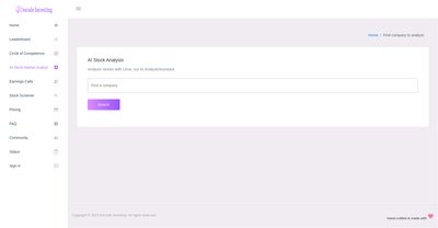 Приложение искусственного интеллекта Decode Investing Stock Analysis