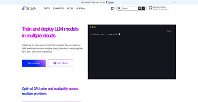 Приложение искусственного интеллекта Dstack