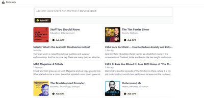 Приложение искусственного интеллекта Dstill podcasts