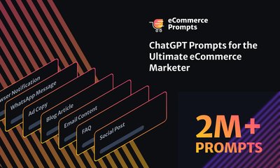 eCommerce ChatGPT Prompts - инструмент, который создает персонализированный магазин электронной коммерции и маркетинговый контент.