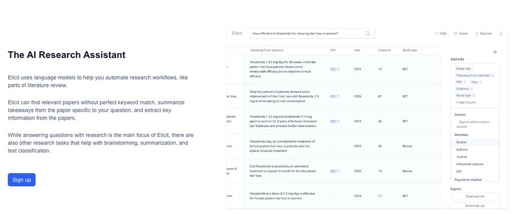 Elicit - автоматизированный помощник исследователя с рабочими процессами