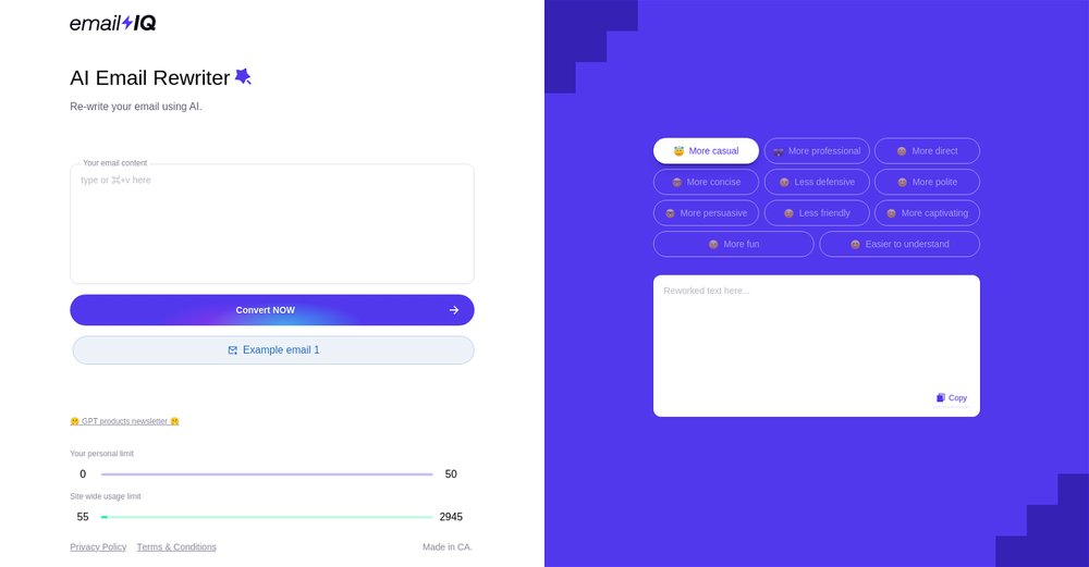 Приложение искусственного интеллекта emailIQ