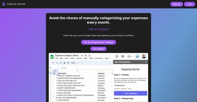 Приложение искусственного интеллекта Expense Sorted
