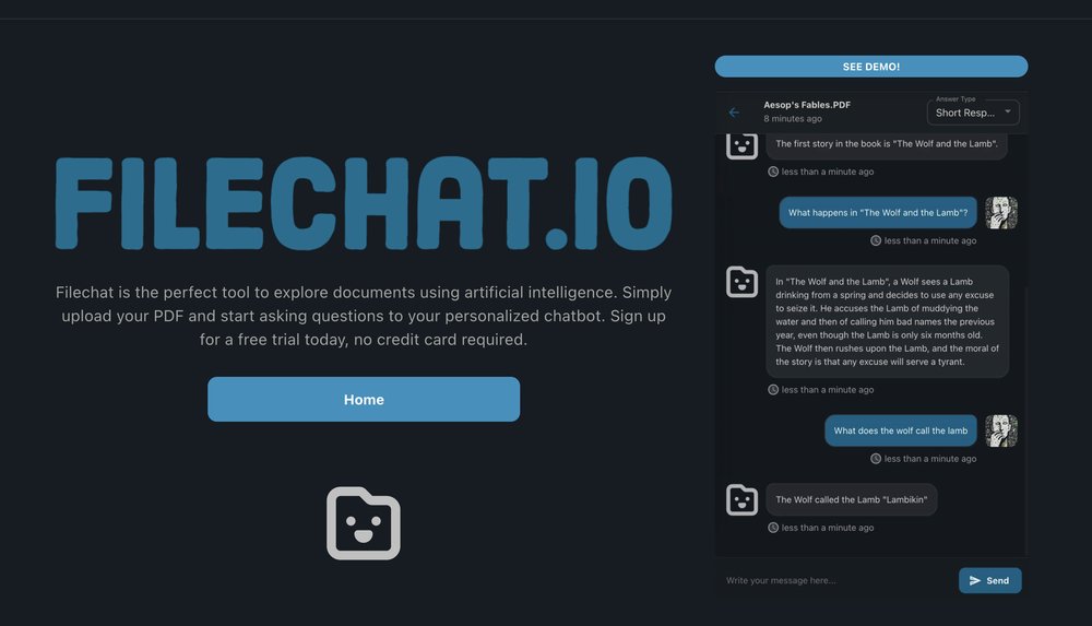 Filechat.io - загрузите документ, а затем пообщайтесь с ним