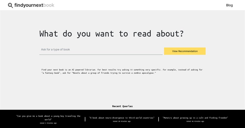 Приложение искусственного интеллекта Findyournextbook