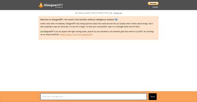 Приложение искусственного интеллекта Glasgowgpt