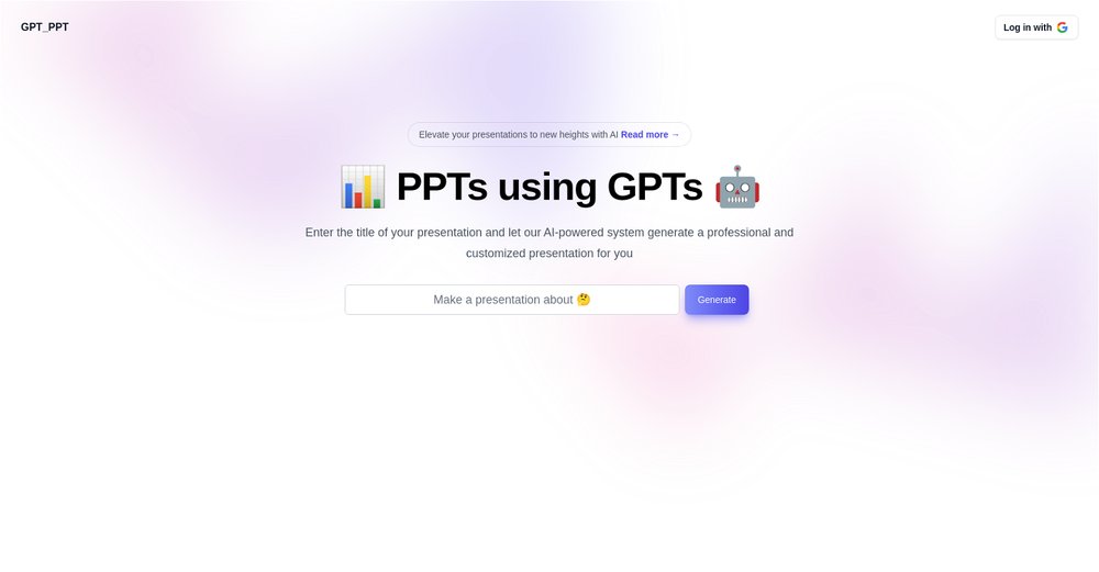 Приложение искусственного интеллекта GPT-PPT