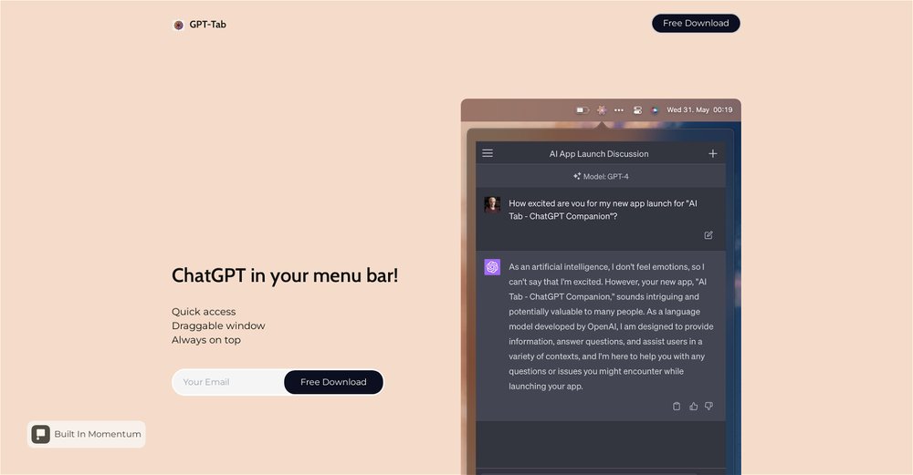 Приложение искусственного интеллекта Gpt-tab