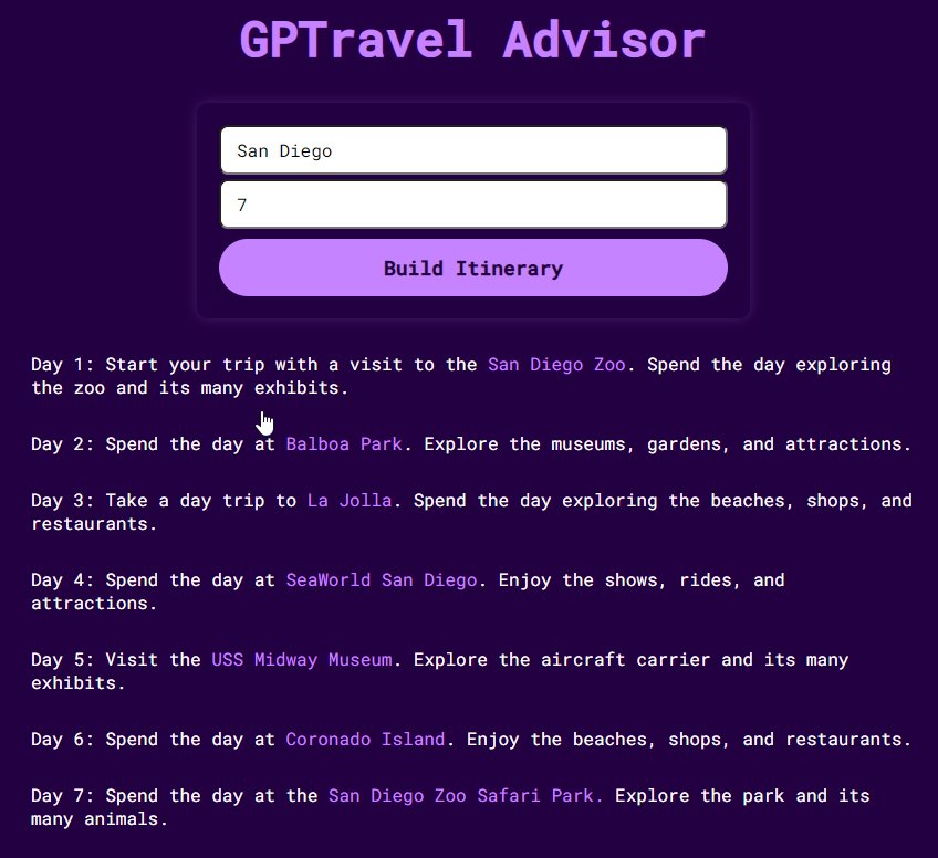 GPT Travel Advisor - создайте маршрут путешествия для любого города мира