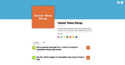 Приложение искусственного интеллекта Hacker News Recap