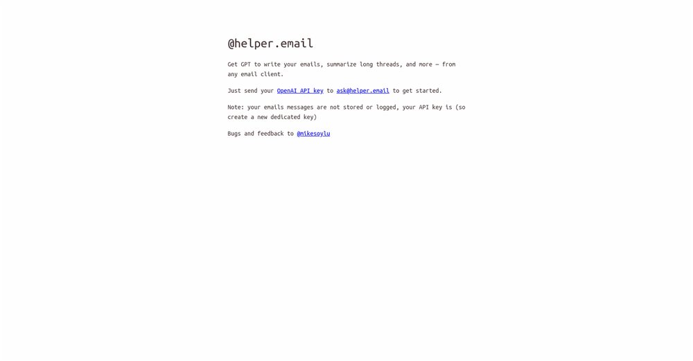 Приложение искусственного интеллекта helper.email