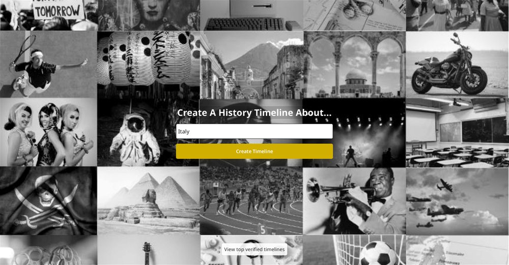 Приложение искусственного интеллекта History Timelines