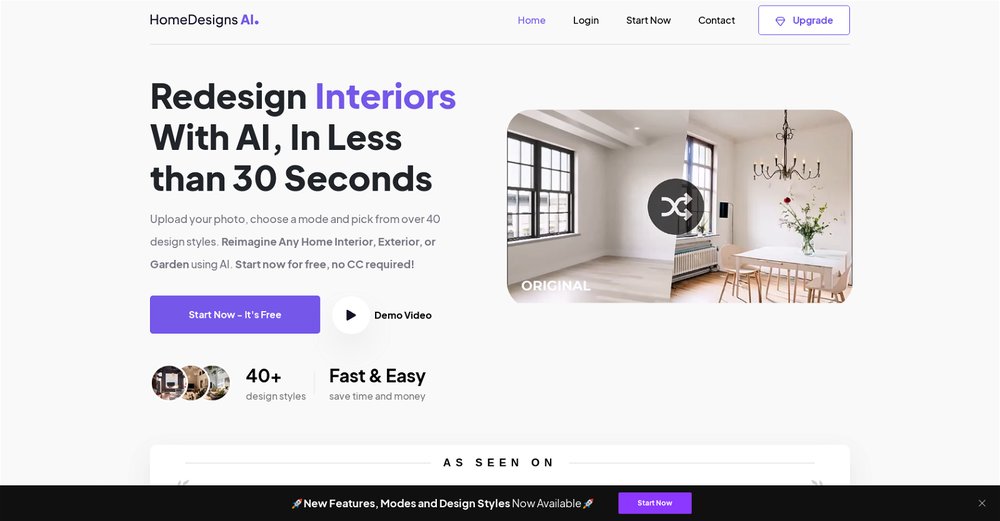 Приложение искусственного интеллекта HomeDesignsAI