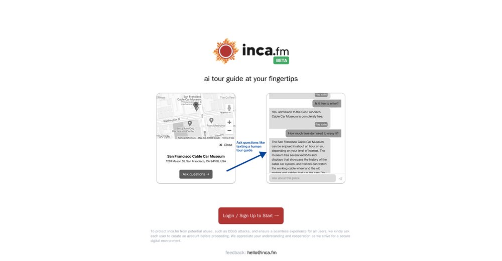 Приложение искусственного интеллекта Inca FM