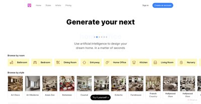 Приложение искусственного интеллекта Interior Computer